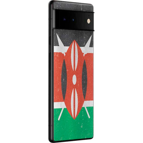 Kenya Flag Distressed Google Pixel 6 Skin